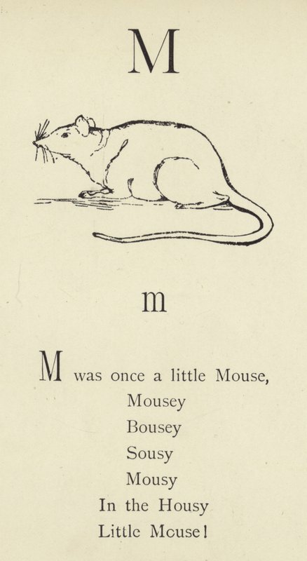 M harfi by Edward Lear