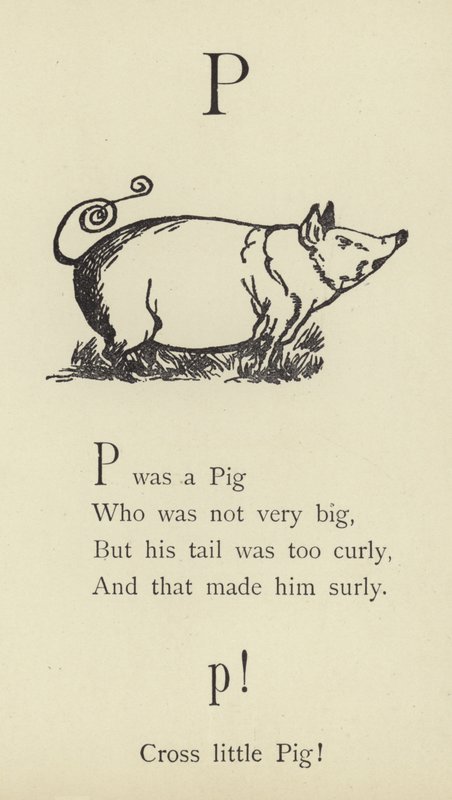 P harfi by Edward Lear