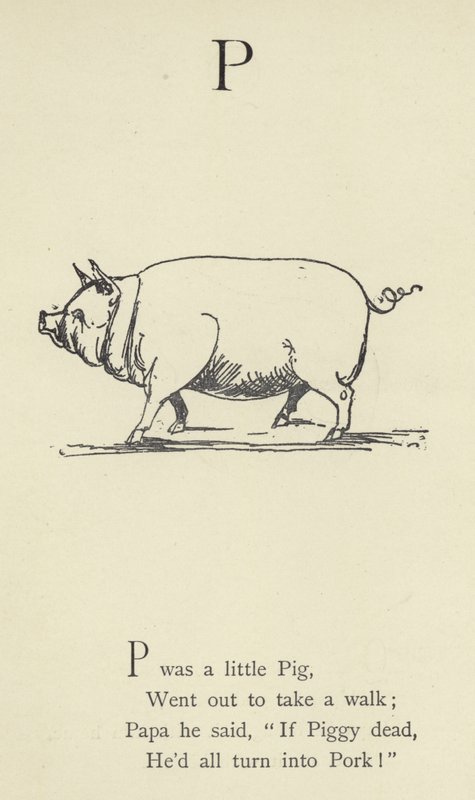 P harfi by Edward Lear