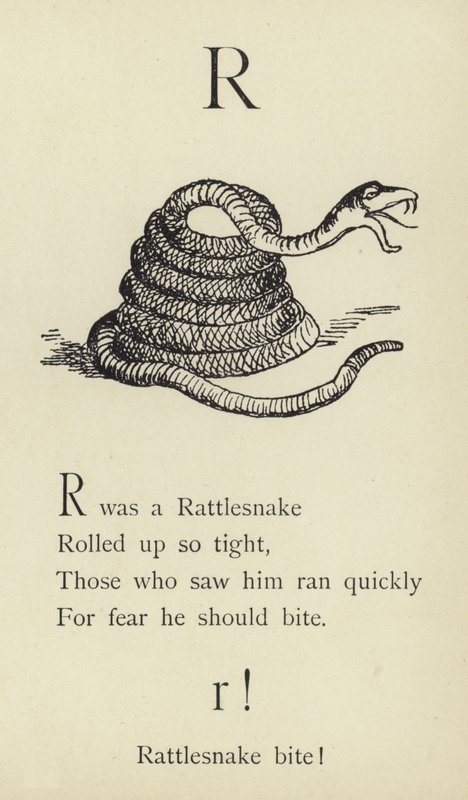 The letter R  by Edward Lear