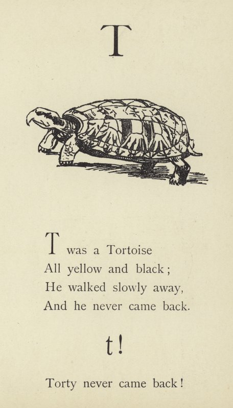 The letter T  by Edward Lear