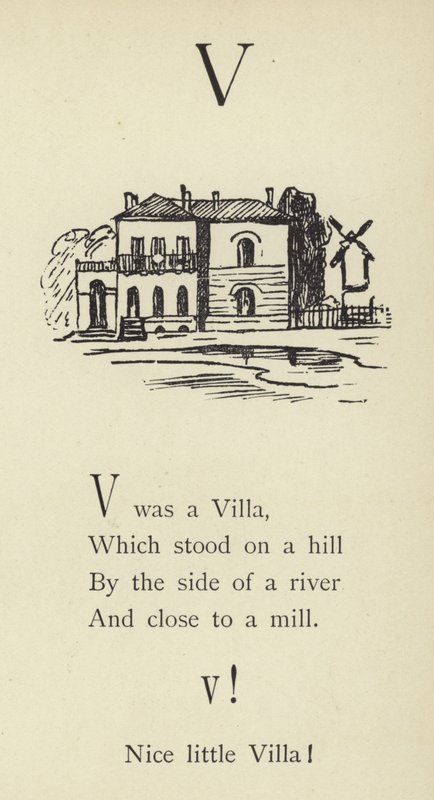 V harfi by Edward Lear