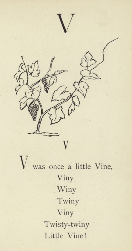 V harfi by Edward Lear