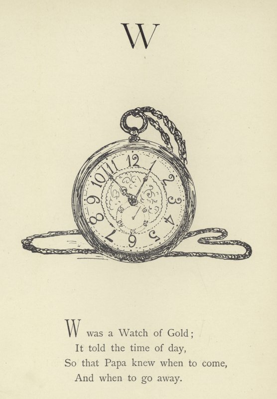 The letter W  by Edward Lear