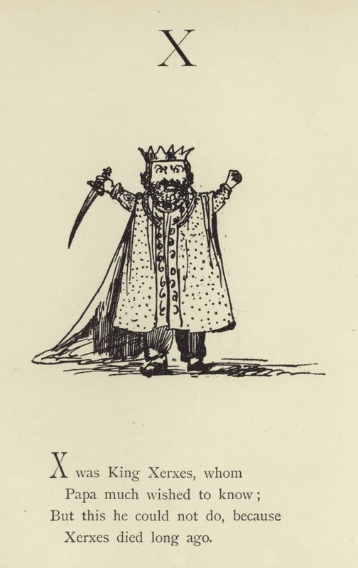 X harfi by Edward Lear