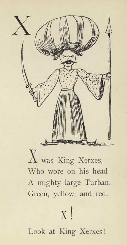 X harfi by Edward Lear