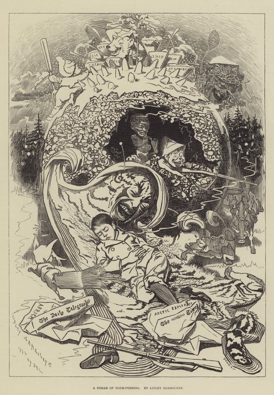 ಪ್ಲಮ್-ಪುಡ್ಡಿಂಗ್ ಟರ್ಕಿಯ ಕನಸು by Edward Linley Sambourne