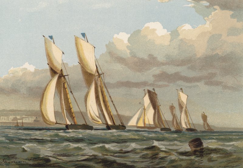 Yacht Race off Ryde, Isle of Wight  by Edward after Duncan