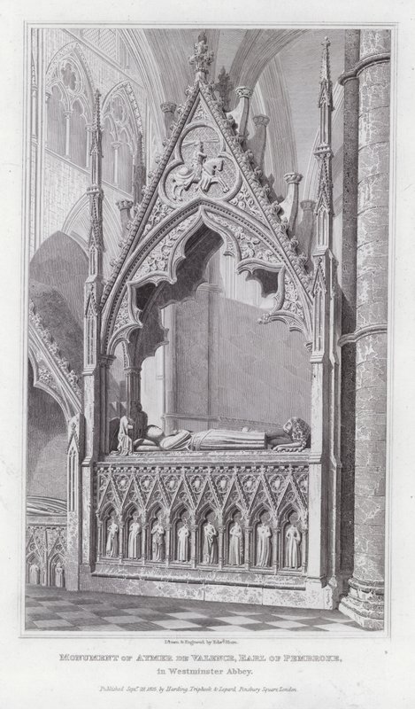 Aymer de Valence Anıtı, Pembroke Kontu, Westminster Abbey