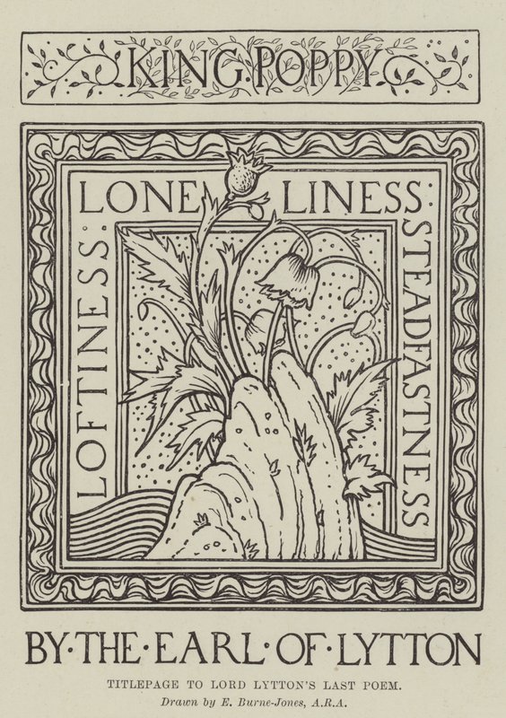 Lord Lytton'ın Son Şiirinin Başlık Sayfası by Edward Burne Jones