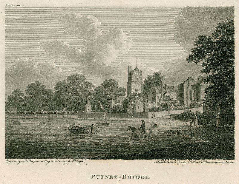 Putney Köprüsü, Londra by Edward Dayes