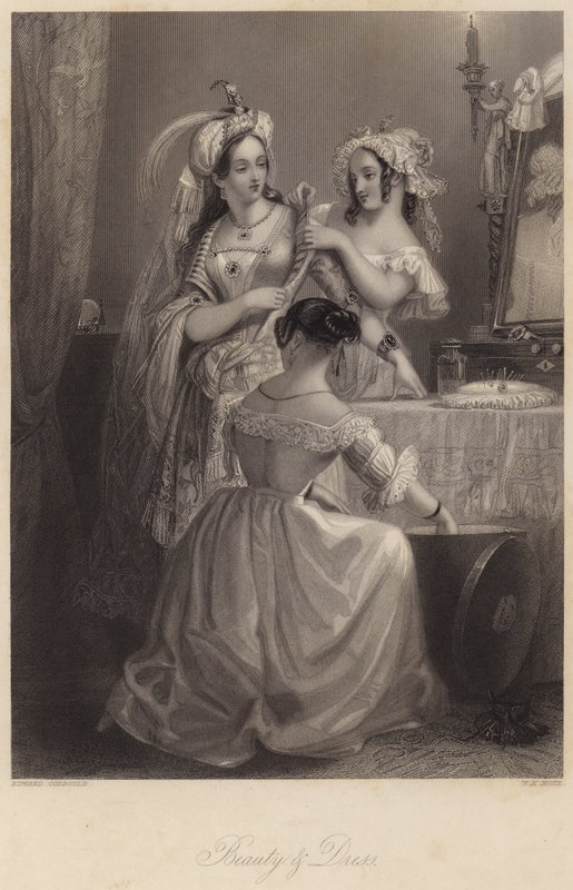 Güzellik ve Elbise (gravür) by Edward Henry (after) Corbould