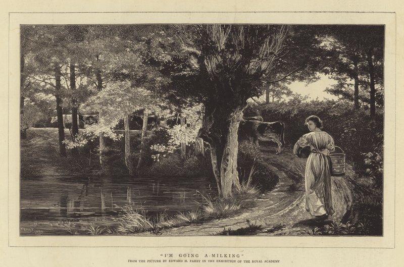 Sağım gravürü gidiyorum by Edward Henry Fahey