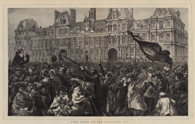 Paris, Kızıl Bayrak altında, Nisan 1871 by Edward John Gregory