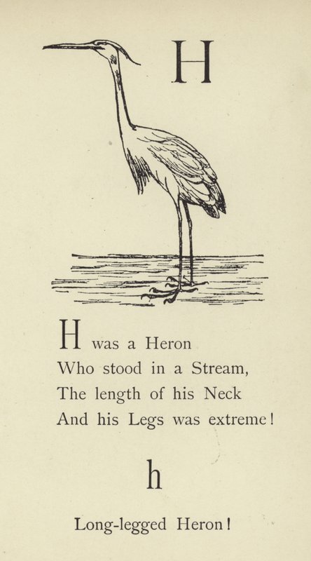 H harfi by Edward Lear