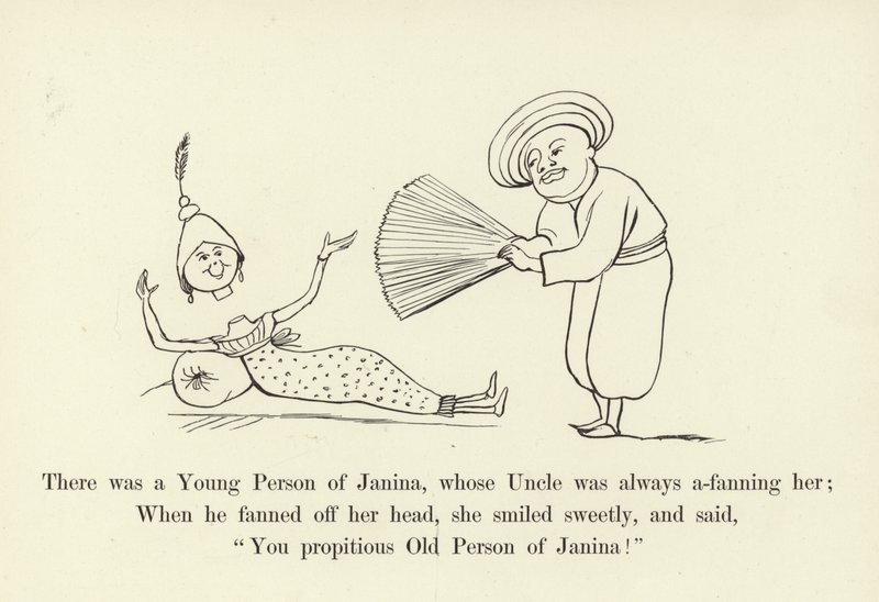Amcası ona her zaman hayran olan bir Janinalı Genç vardı. by Edward Lear