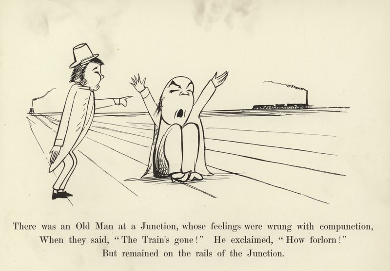 Bir Kavşakta, duyguları pişmanlıkla yanlış olan Yaşlı bir Adam vardı. by Edward Lear