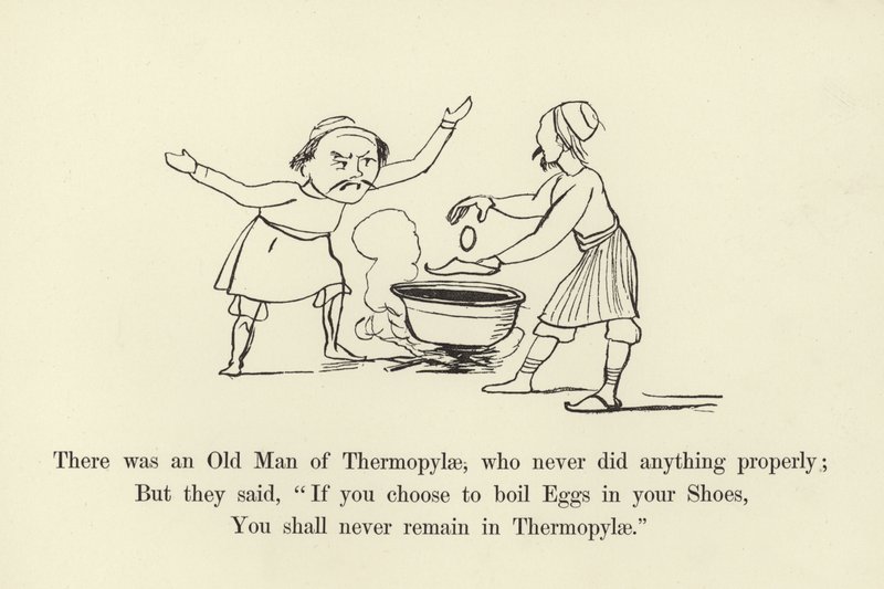 Hiçbir şeyi doğru dürüst yapmayan, Termopilli Yaşlı bir Adam vardı. by Edward Lear
