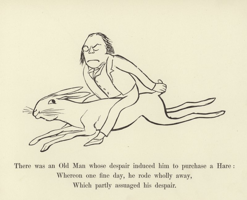 Çaresizliği onu bir Tavşan satın almaya iten Yaşlı bir Adam vardı. by Edward Lear