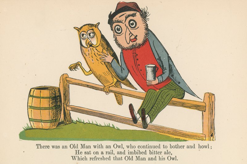 Kynlíf með jarðarberjum á diski by Edward Lear