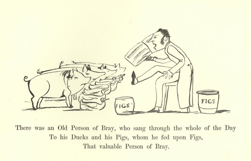 There was an Old Person of Bray, who sang through the whole of the Day  by Edward Lear