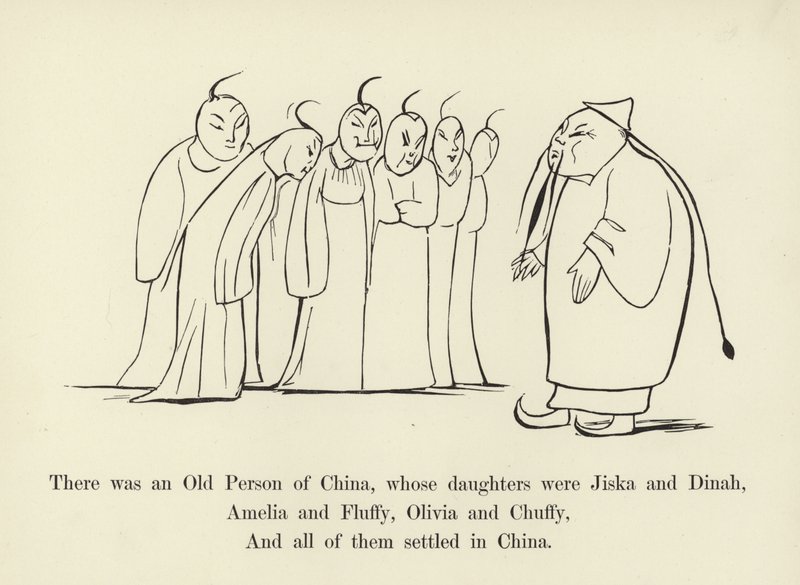 Kızları Jiska ve Dinah olan Çinli Yaşlı Bir Kişi vardı. by Edward Lear