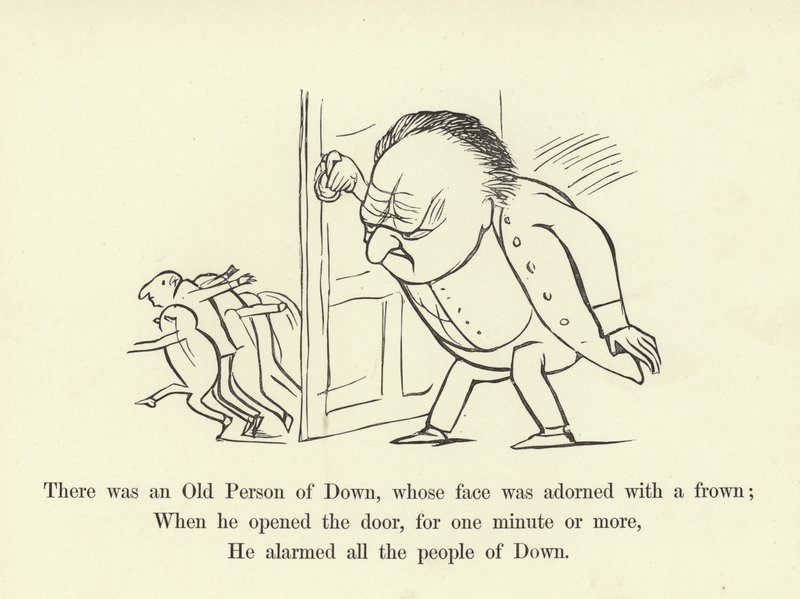 Yüzü kaşlarını çatmakla süslenmiş Aşağılı Yaşlı Bir Kişi vardı. by Edward Lear