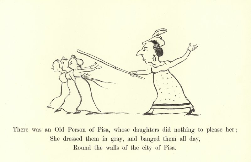 Kızları onu memnun etmek için hiçbir şey yapmayan yaşlı bir Pisa İnsanı vardı. by Edward Lear