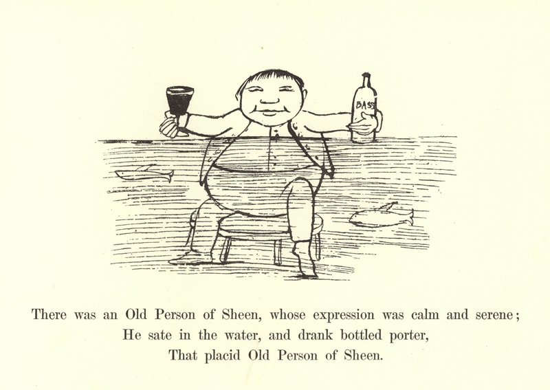 İfadesi sakin ve dingin olan yaşlı bir Sheen Kişisi vardı. by Edward Lear