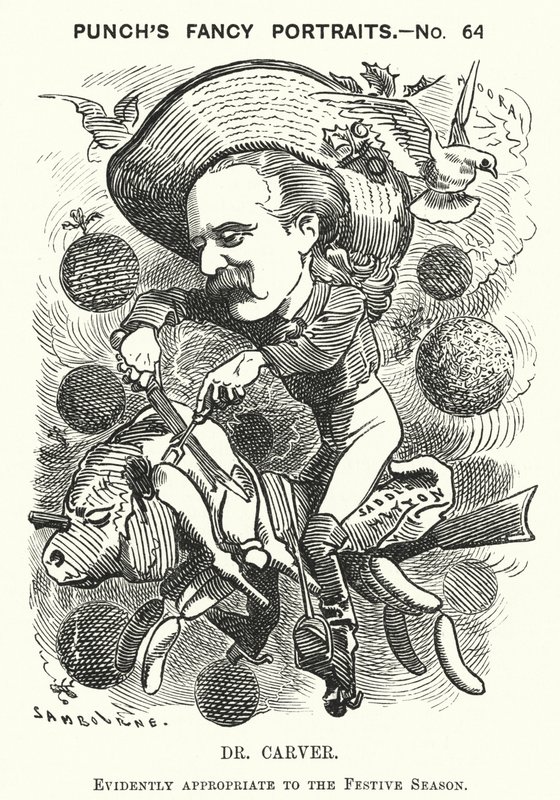 Dr Carver (gravür) by Edward Linley (after) Sambourne