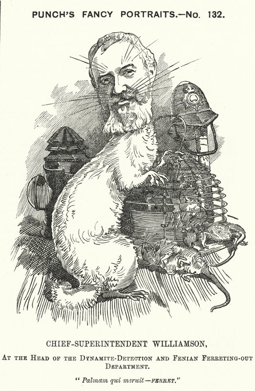 Yumruk karikatür: Adolphus Williamson, İngiliz polis memuru ve Metropolitan Polis Dedektif Şubesi