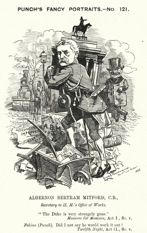 Yumruk karikatürü: Algernon Bertram Freeman-Mitford by Edward Linley (after) Sambourne