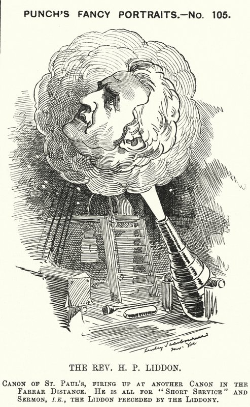 Yumruk karikatür: Henry Liddon, İngiliz ilahiyatçı (gravür) by Edward Linley (after) Sambourne