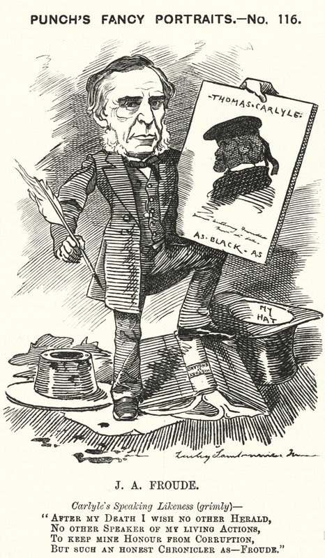 Punch karikatür: James Anthony Froude, İngiliz tarihçi, romancı ve biyografi yazarı (gravür) by Edward Linley (after) Sambourne