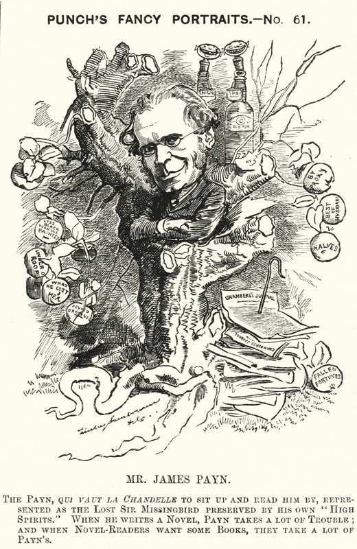 Yumruk karikatür: James Payn, İngiliz romancı (gravür) by Edward Linley (after) Sambourne