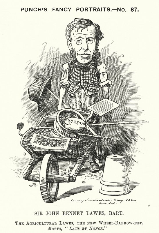 Yumruk karikatürü: John Bennet Lawes, İngiliz girişimci ve tarım bilimcisi (gravür) by Edward Linley (after) Sambourne