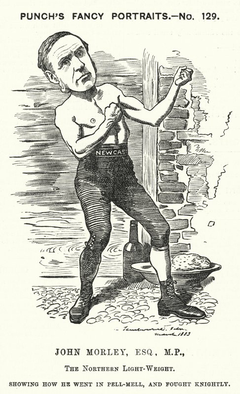 Yumruk karikatür: John Morley, İngiliz Liberal politikacı (gravür) by Edward Linley (after) Sambourne
