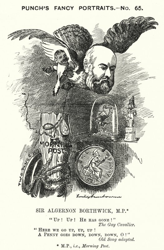 Yumruk karikatür: Sir Algernon Borthwick by Edward Linley (after) Sambourne