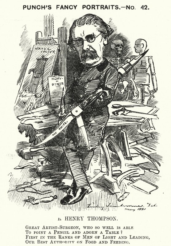 Yumruk karikatürü: Sir Henry Thompson, İngiliz cerrah (gravür) by Edward Linley (after) Sambourne