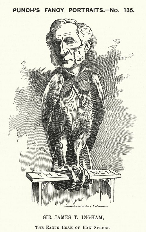 Yumruk karikatür: Sir James Taylor Ingham, İngiliz avukat ve polis hakimi (gravür) by Edward Linley (after) Sambourne