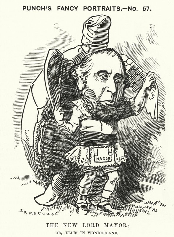 Yumruk karikatürü: Sir John Ellis, 1881
