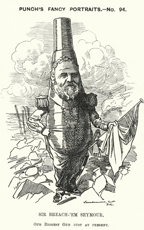 Yumruk karikatür: Sir Michael Seymour, İngiliz amiral (gravür) by Edward Linley (after) Sambourne