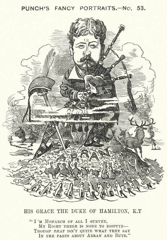 Yumruk karikatür: William Douglas Hamilton by Edward Linley (after) Sambourne