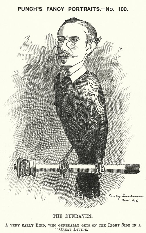 Yumruk karikatür: Windham Wyndham-Quin, Dunraven 4 Earl ve Mount-Earl, Anglo-İrlandalı gazeteci, toprak sahibi ve Muhafazakar politikacı (gravür) by Edward Linley (after) Sambourne
