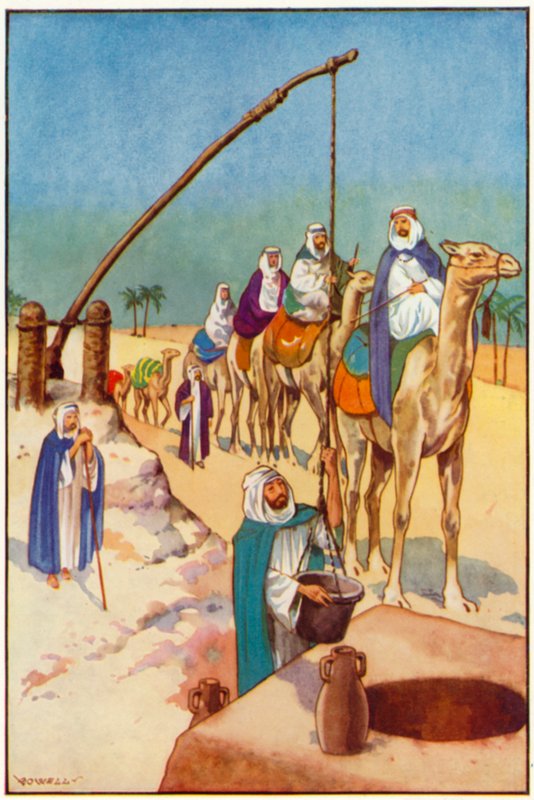 Çölde Bir Kuyudan Su Çeken Bir Durak by Edward Mary Joseph Molyneux