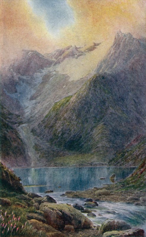 Nargile Nag Gölü ve Gün Batımı by Edward Mary Joseph Molyneux