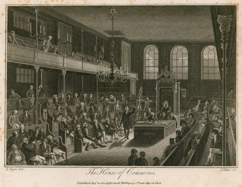 Avam Kamarası, yangında kül oldu, 16 Ekim 1834 by Edward Pugh