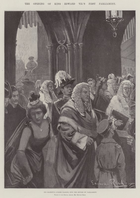 Kral Edward VII'nin İlk Parlamentosu'nun Açılışı by Edward Read