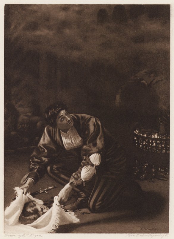 Il Pecorone: Gün IX, Roman I, Usta Hırsız (lito) by Edward Robert Hughes