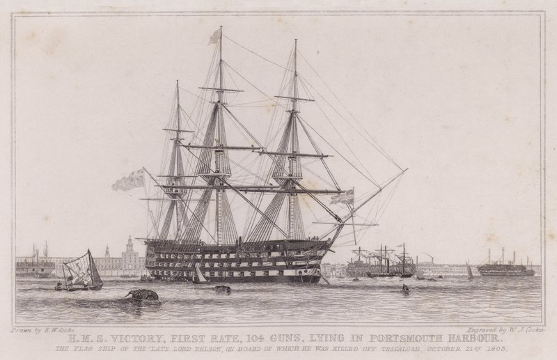 HMS Zaferi, birinci sınıf by Edward William (after) Cooke